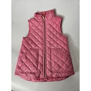 Crewcuts Girls Vest Xs Pink Quilted Full Zip Pockets Sleeveless Jacket